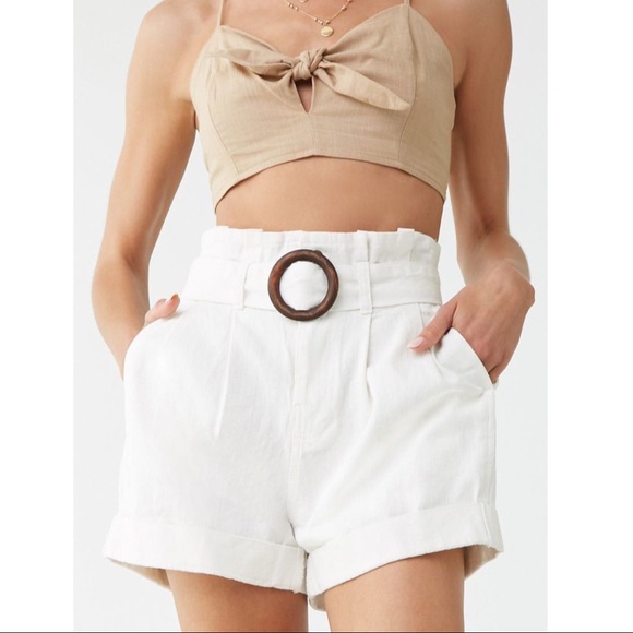 5/25$ Must BUY 5!! Forever 21 High waisted belted denim shorts. NWT size 28. - Picture 16 of 16